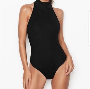 Victoria Sport Mock Ribbed Bodysuit